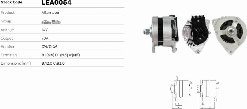 LE Part LEA0054 - Alternateur cwaw.fr