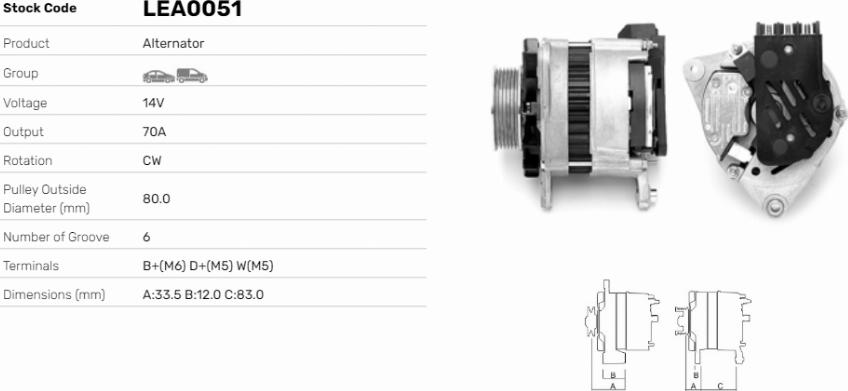 LE Part LEA0051 - Alternateur cwaw.fr