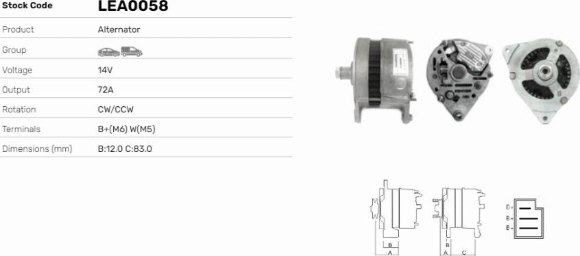 LE Part LEA0058 - Alternateur cwaw.fr