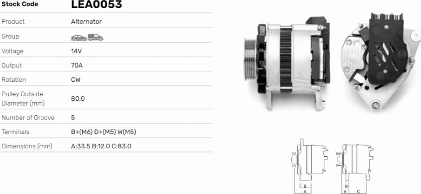 LE Part LEA0053 - Alternateur cwaw.fr
