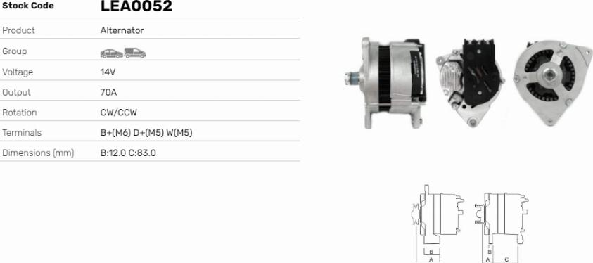 LE Part LEA0052 - Alternateur cwaw.fr