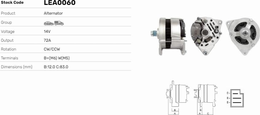 LE Part LEA0060 - Alternateur cwaw.fr