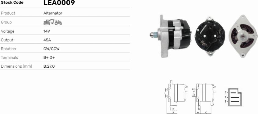 LE Part LEA0009 - Alternateur cwaw.fr