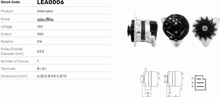 LE Part LEA0006 - Alternateur cwaw.fr