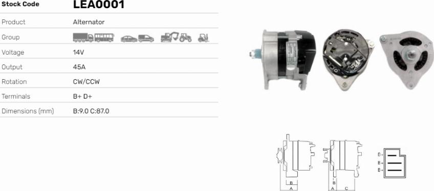 LE Part LEA0001 - Alternateur cwaw.fr