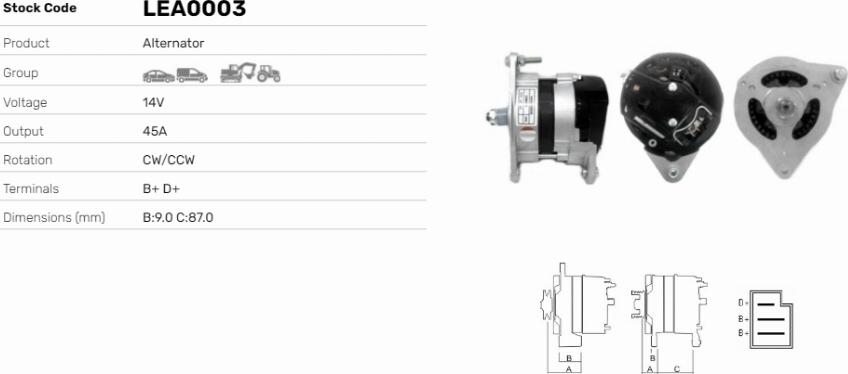 LE Part LEA0003 - Alternateur cwaw.fr
