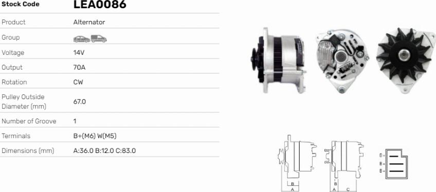 LE Part LEA0086 - Alternateur cwaw.fr