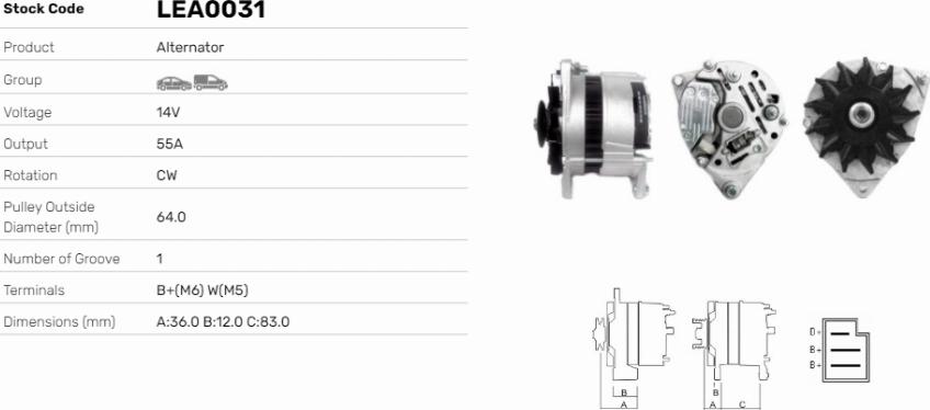 LE Part LEA0031 - Alternateur cwaw.fr
