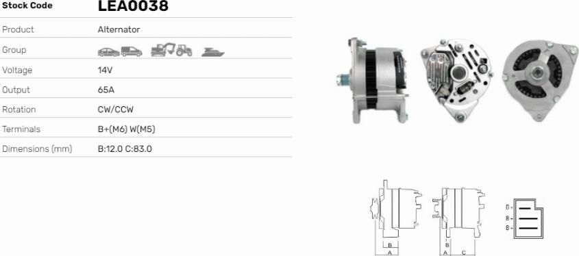 LE Part LEA0038 - Alternateur cwaw.fr