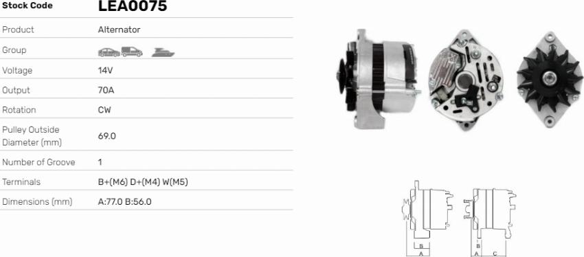 LE Part LEA0075 - Alternateur cwaw.fr