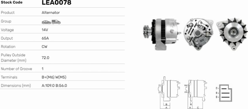 LE Part LEA0078 - Alternateur cwaw.fr