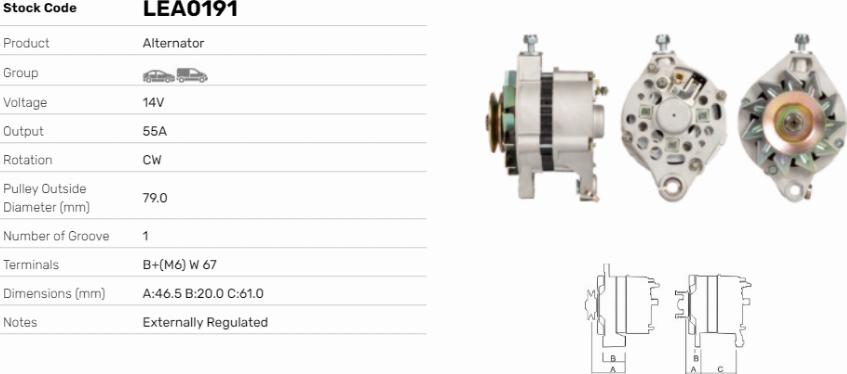 LE Part LEA0191 - Alternateur cwaw.fr