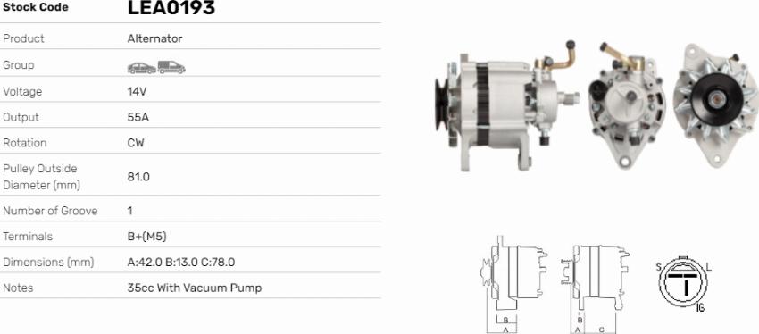 LE Part LEA0193 - Alternateur cwaw.fr