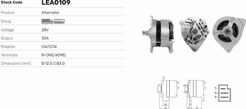 LE Part LEA0109 - Alternateur cwaw.fr