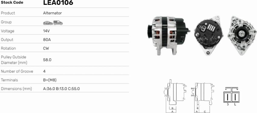 LE Part LEA0106 - Alternateur cwaw.fr