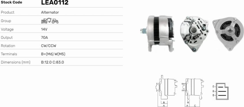 LE Part LEA0112 - Alternateur cwaw.fr