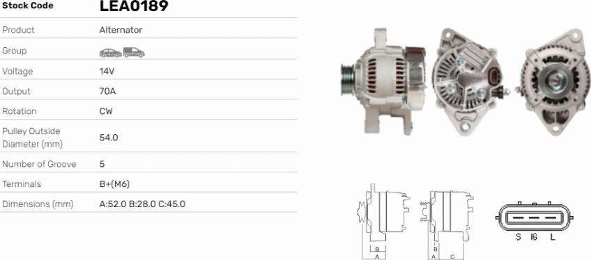 LE Part LEA0189 - Alternateur cwaw.fr