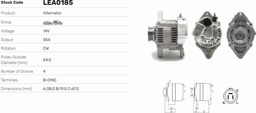 LE Part LEA0185 - Alternateur cwaw.fr