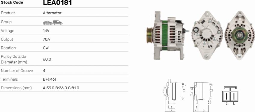 LE Part LEA0181 - Alternateur cwaw.fr
