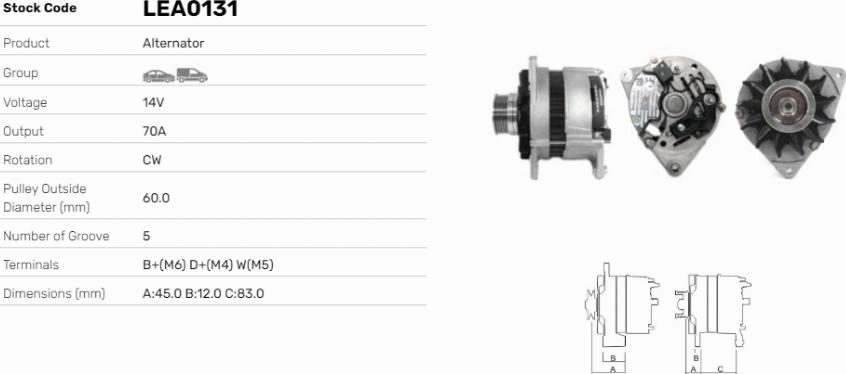 LE Part LEA0131 - Alternateur cwaw.fr