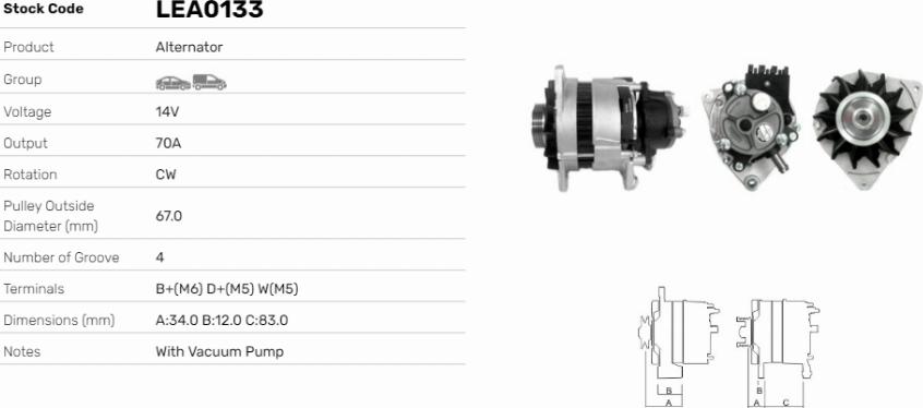 LE Part LEA0133 - Alternateur cwaw.fr