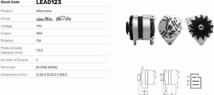 LE Part LEA0123 - Alternateur cwaw.fr