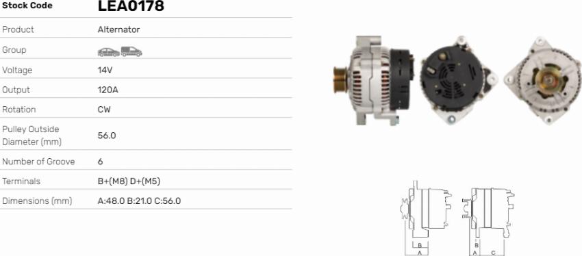 LE Part LEA0178 - Alternateur cwaw.fr