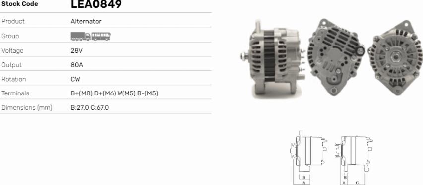 LE Part LEA0849 - Alternateur cwaw.fr