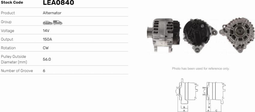 LE Part LEA0840 - Alternateur cwaw.fr