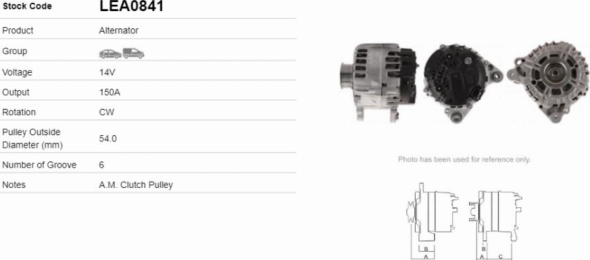 LE Part LEA0841 - Alternateur cwaw.fr