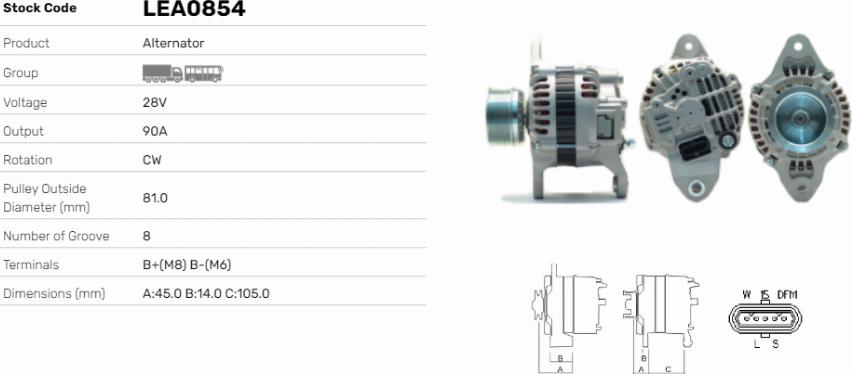 LE Part LEA0854 - Alternateur cwaw.fr