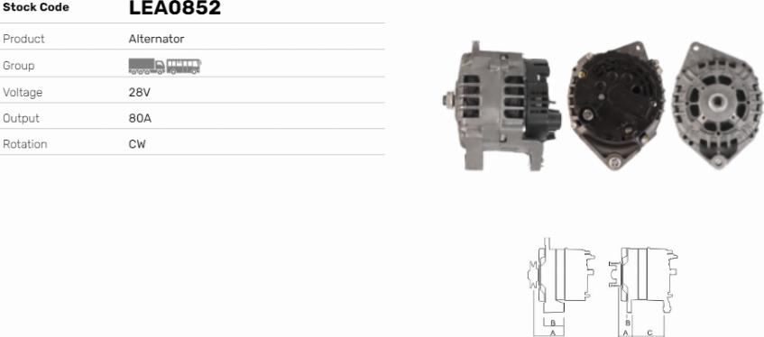 LE Part LEA0852 - Alternateur cwaw.fr