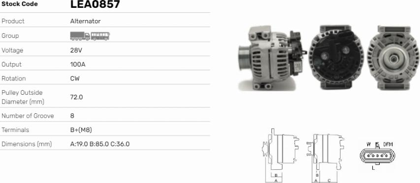 LE Part LEA0857 - Alternateur cwaw.fr