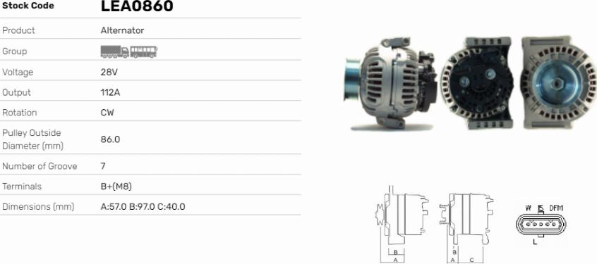 LE Part LEA0860 - Alternateur cwaw.fr