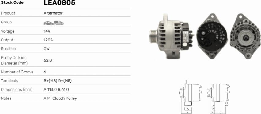 LE Part LEA0805 - Alternateur cwaw.fr