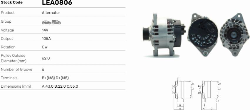 LE Part LEA0806 - Alternateur cwaw.fr
