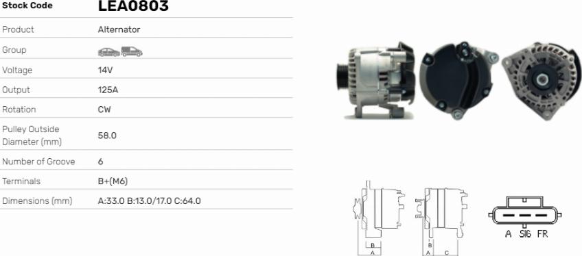 LE Part LEA0803 - Alternateur cwaw.fr