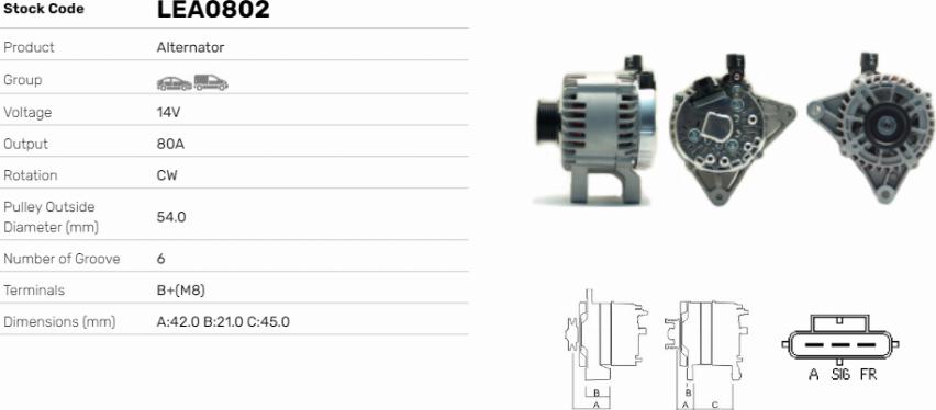 LE Part LEA0802 - Alternateur cwaw.fr