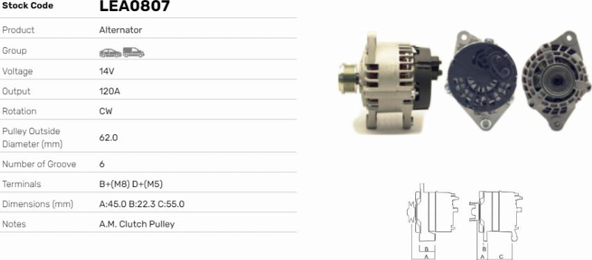 LE Part LEA0807 - Alternateur cwaw.fr