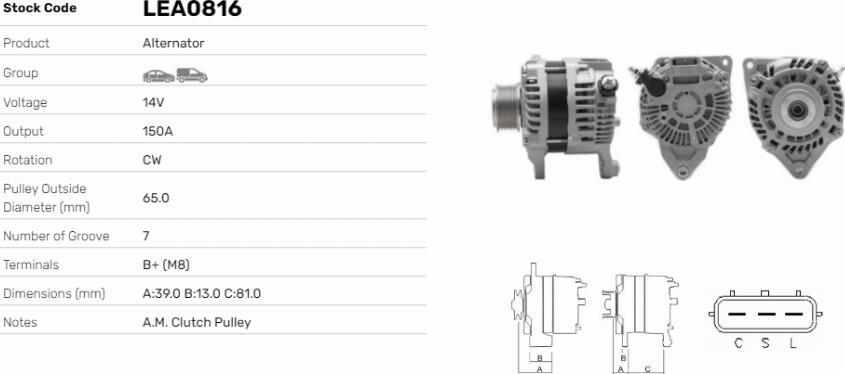 LE Part LEA0816 - Alternateur cwaw.fr