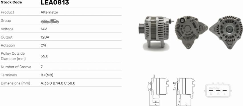 LE Part LEA0813 - Alternateur cwaw.fr