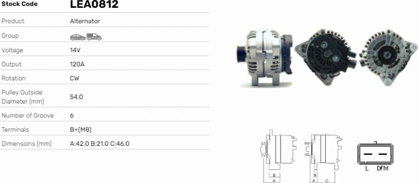 LE Part LEA0812 - Alternateur cwaw.fr