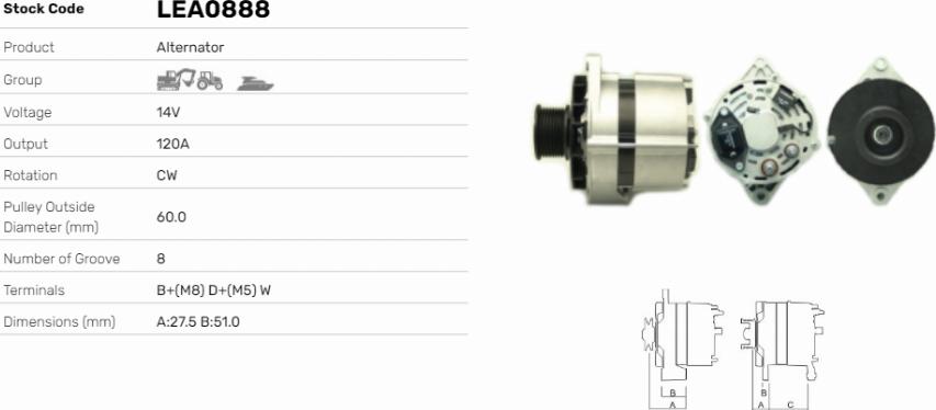 LE Part LEA0888 - Alternateur cwaw.fr