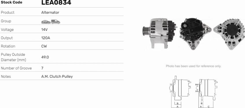 LE Part LEA0834 - Alternateur cwaw.fr