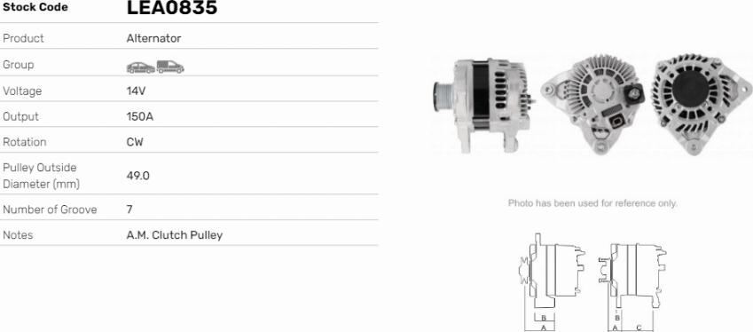 LE Part LEA0835 - Alternateur cwaw.fr