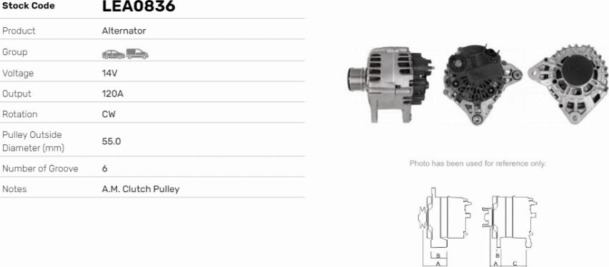 LE Part LEA0836 - Alternateur cwaw.fr