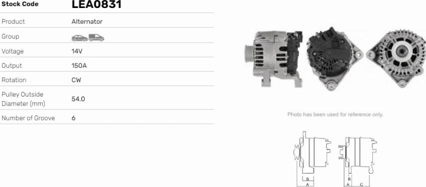 LE Part LEA0831 - Alternateur cwaw.fr