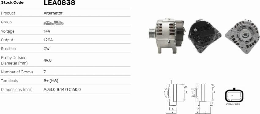 LE Part LEA0838 - Alternateur cwaw.fr