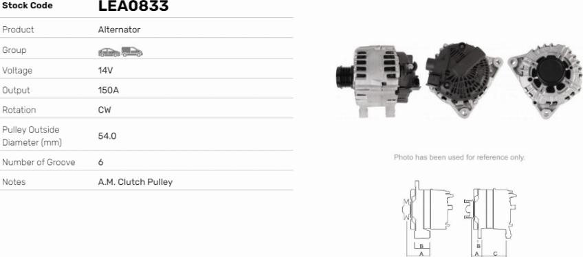 LE Part LEA0833 - Alternateur cwaw.fr
