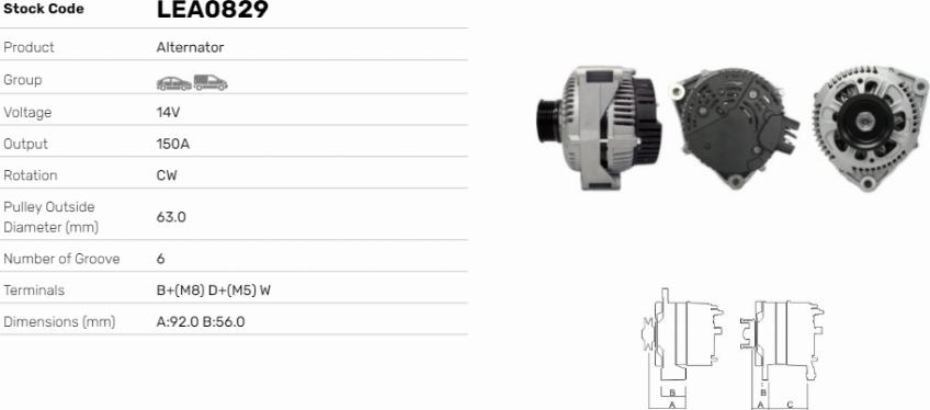 LE Part LEA0829 - Alternateur cwaw.fr